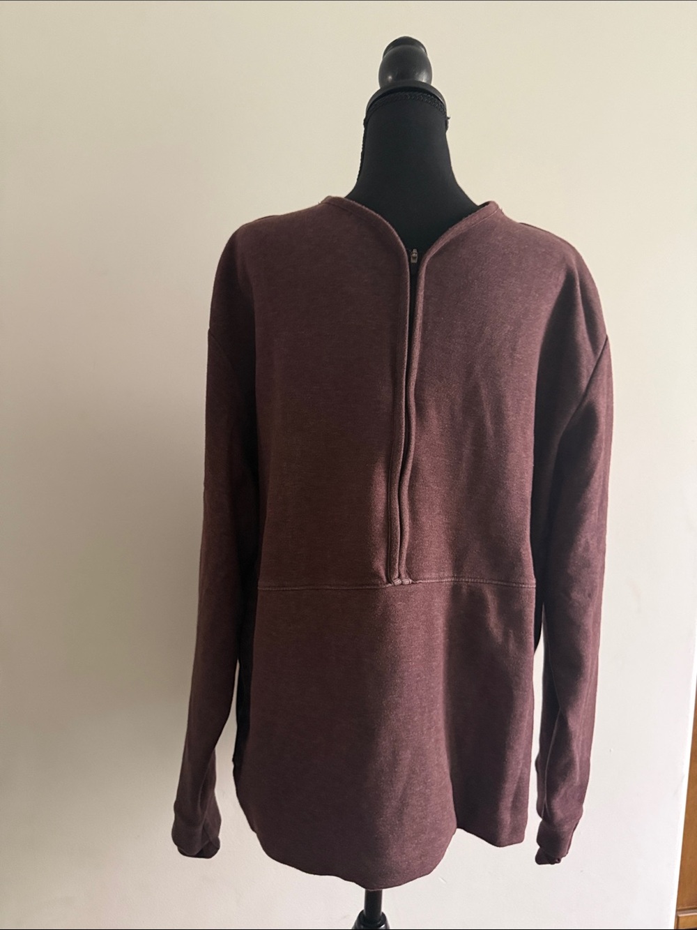 Men's Nike Half-Zip Pullover Sweater in Deep Maroon